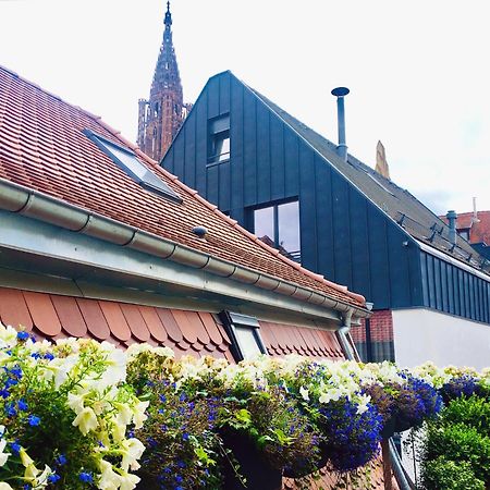 Le Carre D Or Appartement Terrasse Vue Cathedrale Strasbourg Bagian luar foto